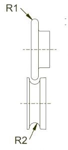 ролики V для желобчатого зига пара роликов на RAS 12.65 для формовки выпуклых и вогнутых зигов в тонкостенных трубах